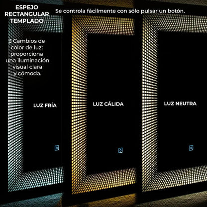Espejo LED infiniti 3D 37x52cm