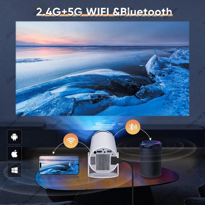 Proyector led Android Wifi Profesional Mini Portátil Con 2 Gamepads Y Más De 20000 Juegos Incorporados