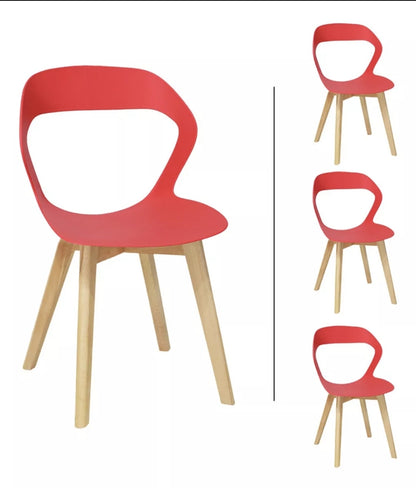 Set 4 Sillas Para Comedor Moderna Estructura