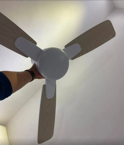 Ventilador De Techo 42" Aspas De Doble Acabado, 6 Velocidades, 3 Tonos De Luz