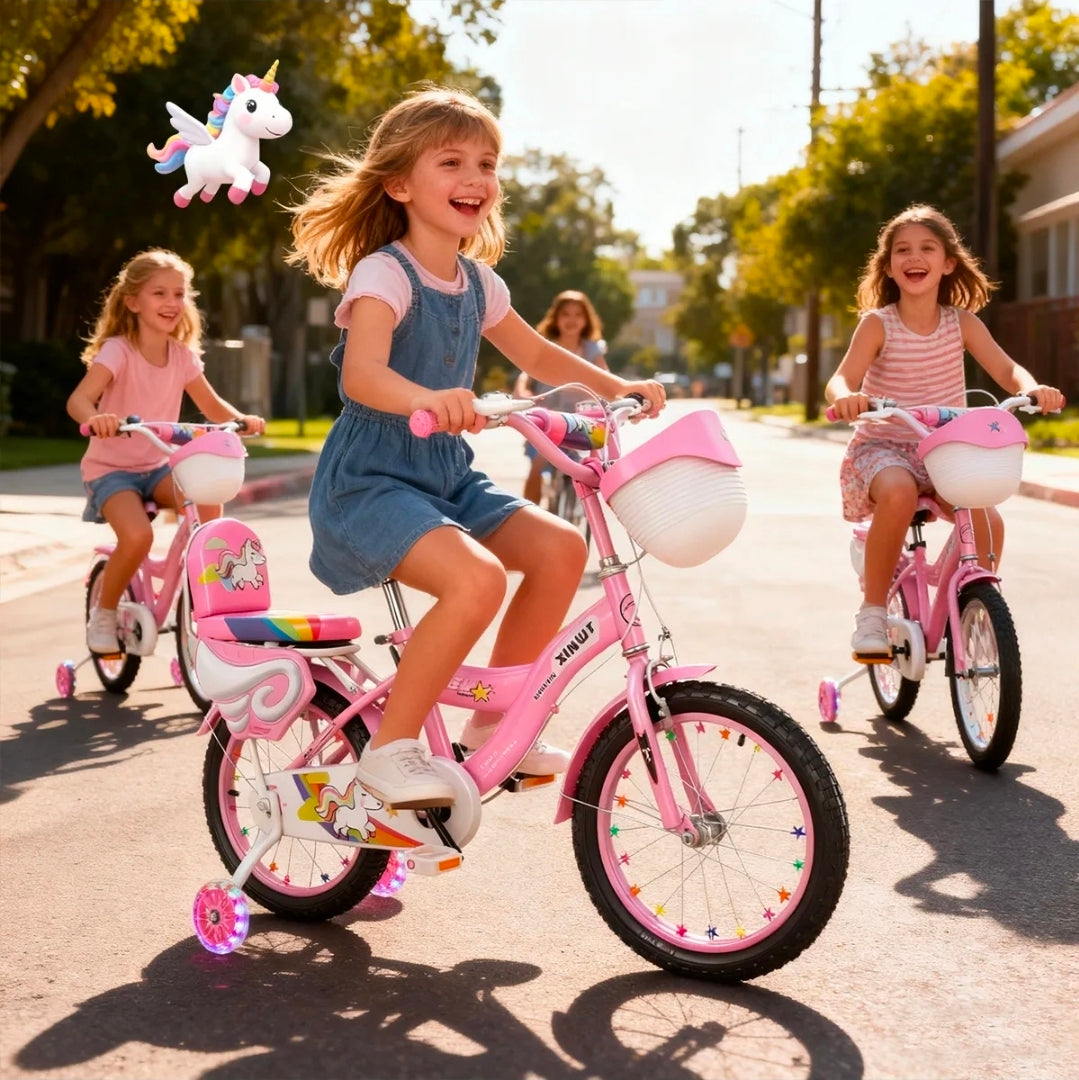 Bicicleta Infantil R16 rosa 4-12 Años Con Ruedas Auxiliares Rgb