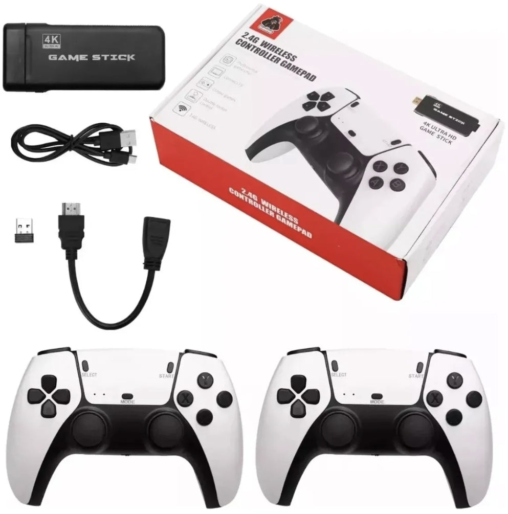 Video Juego Gamer Stick 4k M8pro Para Televisión Con 2 Controles