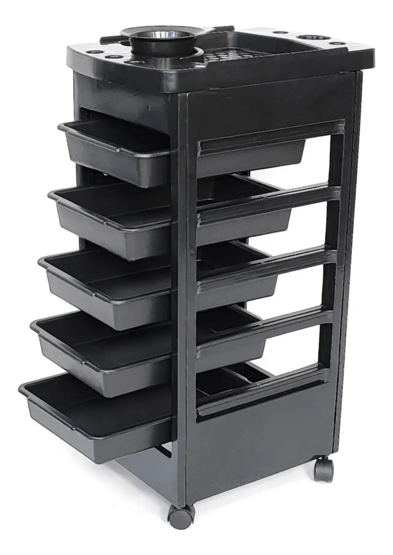 Carrito Auxiliar Letmex Bm3634 Negro Con Bowl Negro