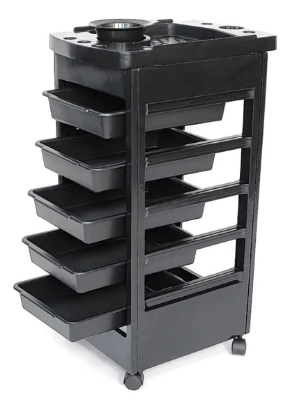 Carrito Auxiliar Letmex Bm3634 Negro Con Bowl Negro