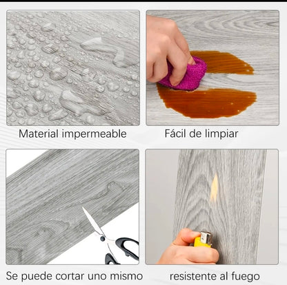 Duela vinilica 36 piezas de 45x15cm rendimiento 2.43m²