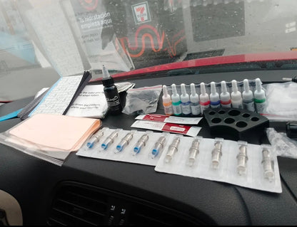 Kit  Para Tatuar Profesional Con 12 Tintas