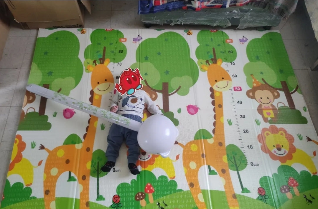 Tapete de bebé antigolpes plegable 2.00x1.50m doble cara