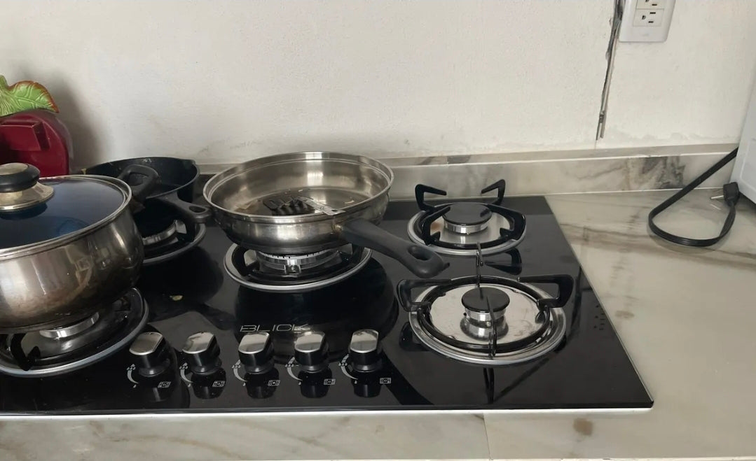 Parrilla Blick empotrable 5 quemadores  cristal templado