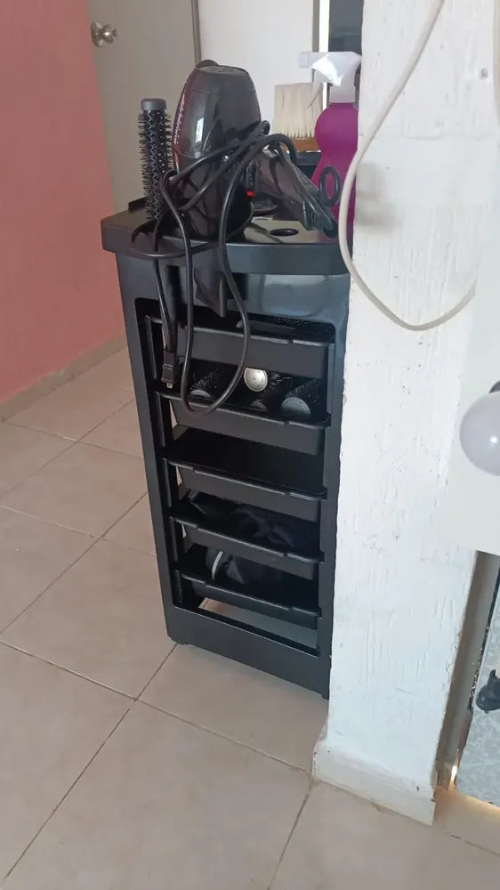 Carrito Auxiliar Letmex Bm3634 Negro Con Bowl Negro
