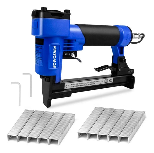 Engrapadora Neumática BOWOSHEN Industrial Profesional Con 1000 Grapas Calibre 22