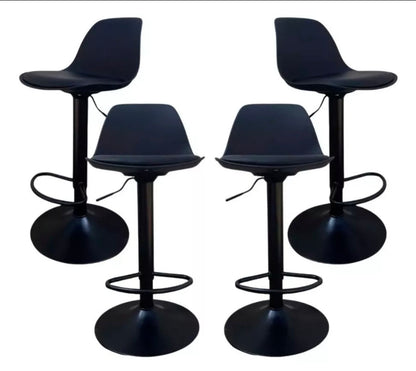 4 bancos modelo Tulip con asiento acolchado