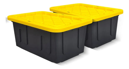 2 cajas de almacenamiento uso rudo 102 L con tapa