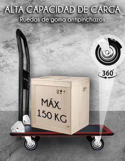 Carro Plataforma Transportador Plegable De Acero
150kg