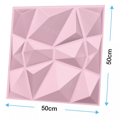 PANELES DECORATIVOS PVC 50X50CM ROSA