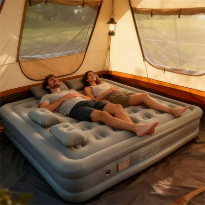 Colchón Inflable Queen Size +2almohada+bomba Aire 200x150x40
