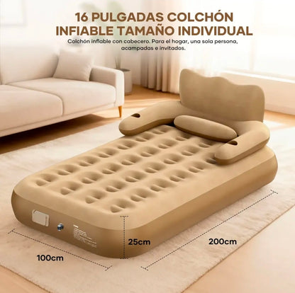 Colchón Inflable Individual Con Bomba Eléctrica