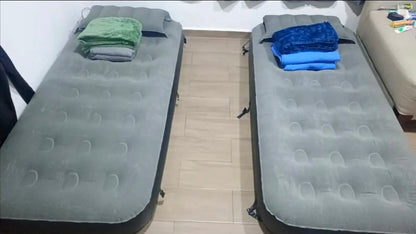 2pcs Colchón Inflable Tamaño Individual Con Bomba De Aire