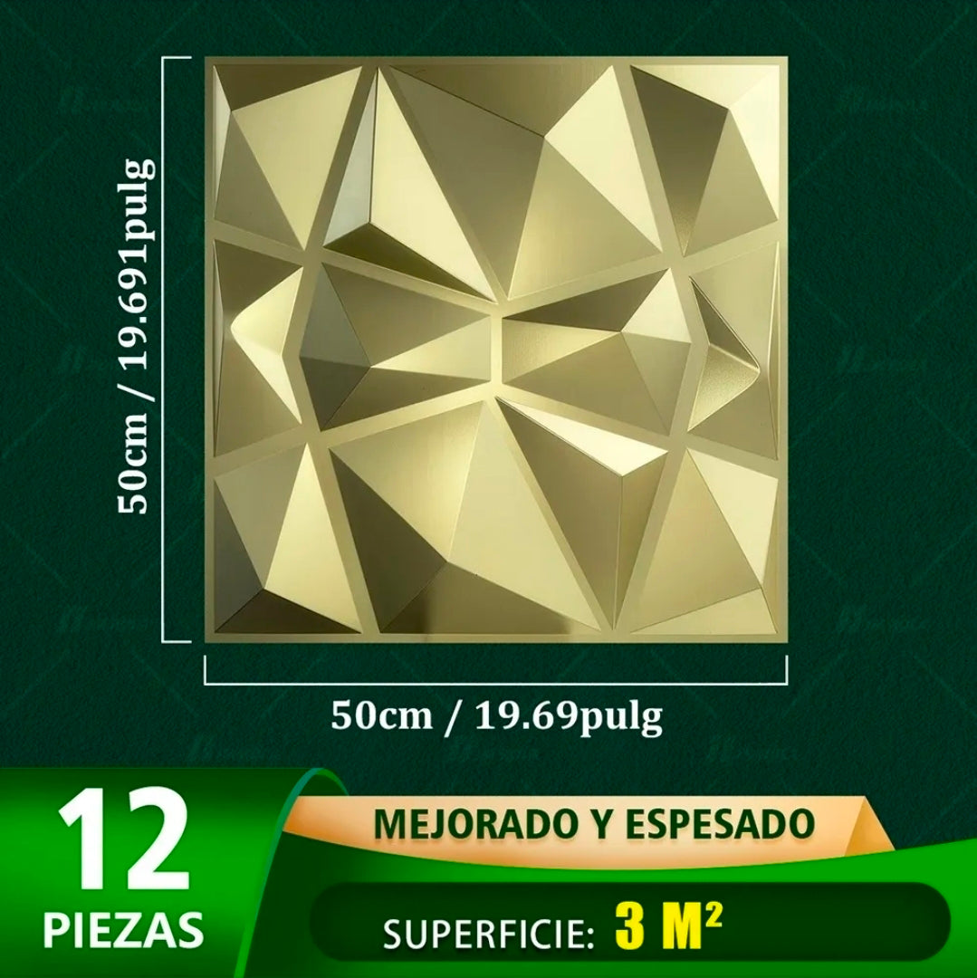 Paneles pvc dorado 50x50cm