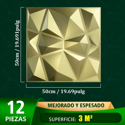 Paneles pvc dorado 50x50cm