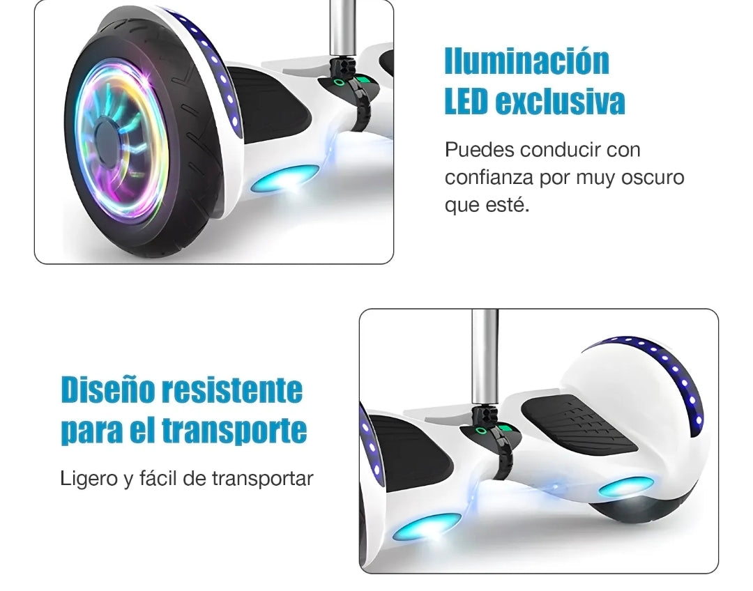 Patineta Eléctrica Hoverboard Con Bluetooth Luces Led