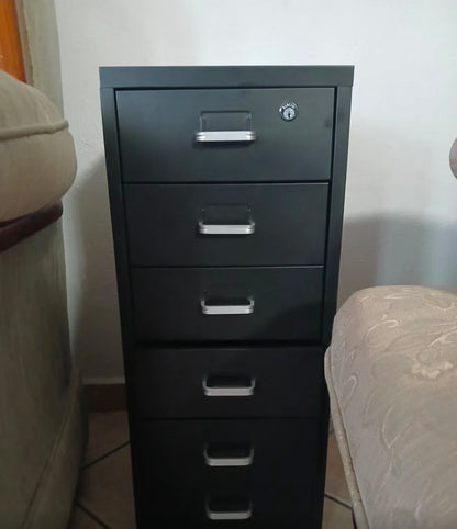 Archivero Metálico 6 Gavetas Para Oficina con Ruedas