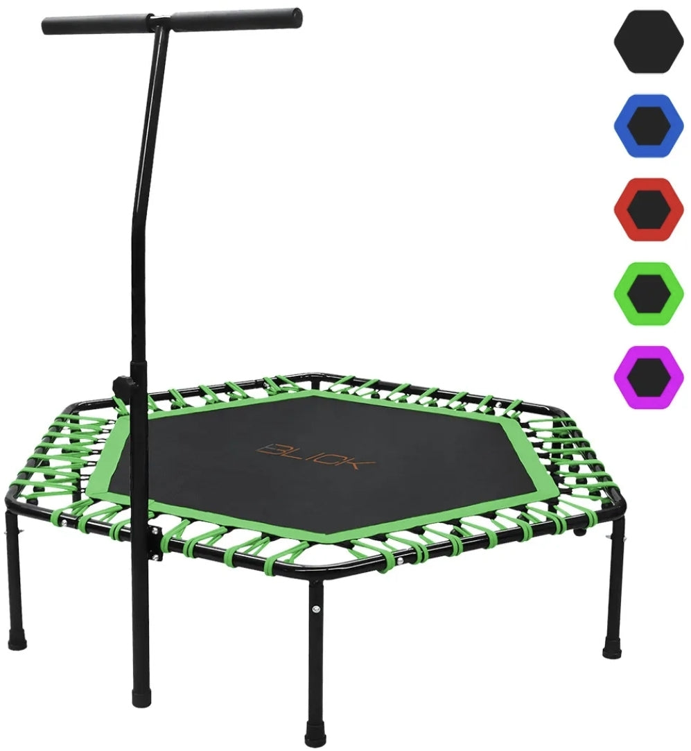 Trampolín Hexagonal Con Barra Soporta 100 Kg