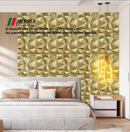 Paneles pvc dorado 50x50cm