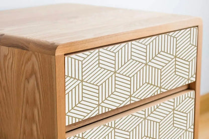 Papel tapiz para pared Oro Hexagonal Autoadhesivo