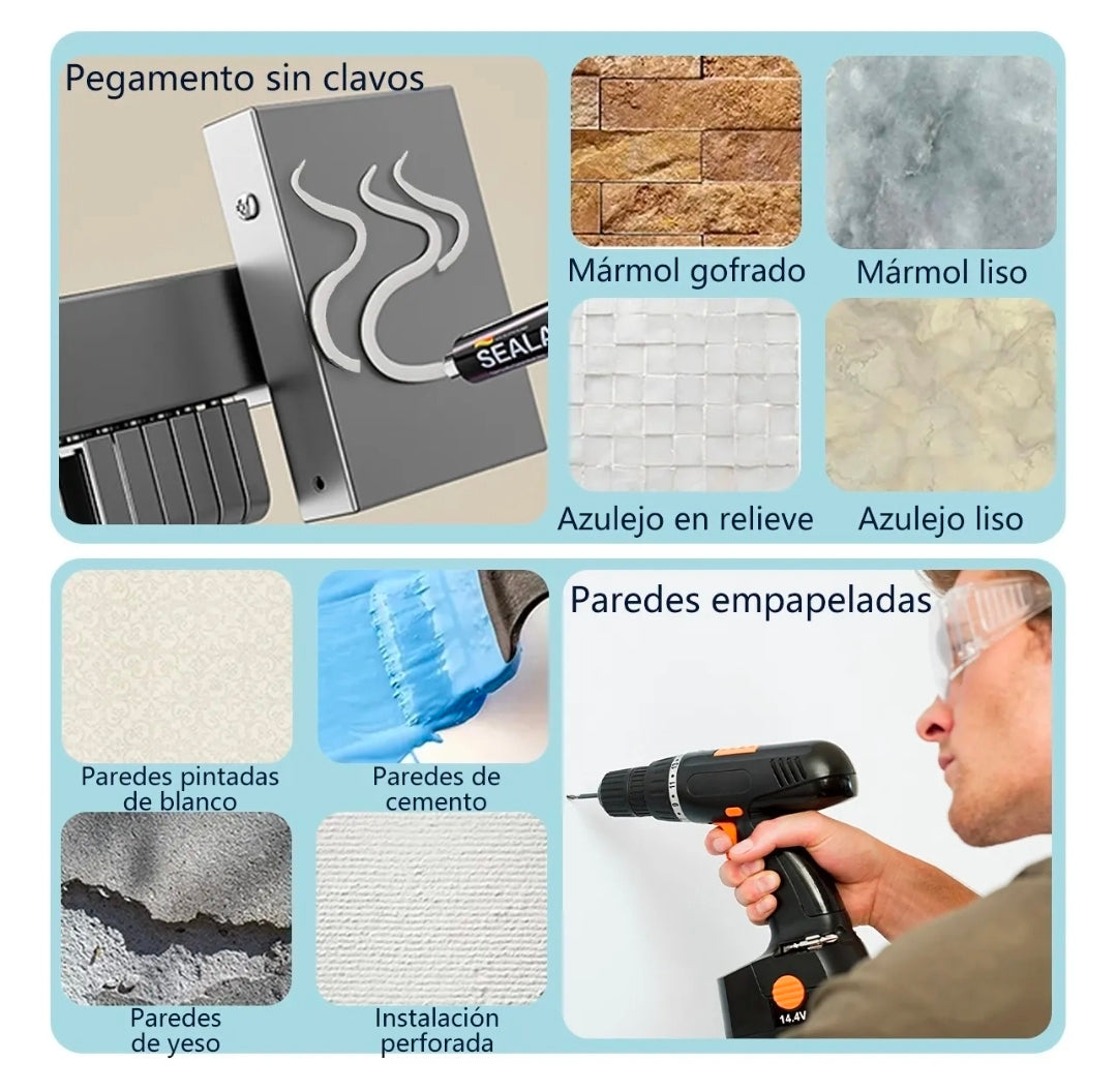 Tendedero Ropa Retráctil Triple Plegable 1.2m Con 18 Ganchos