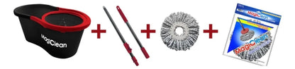Kit Mop Trapeador Mágico + Fibras de limpieza