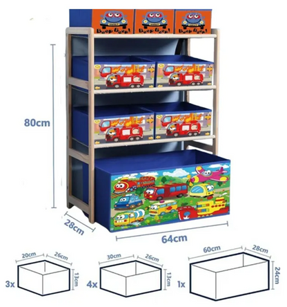 Estantería infantil para juguetes 6 espacios
