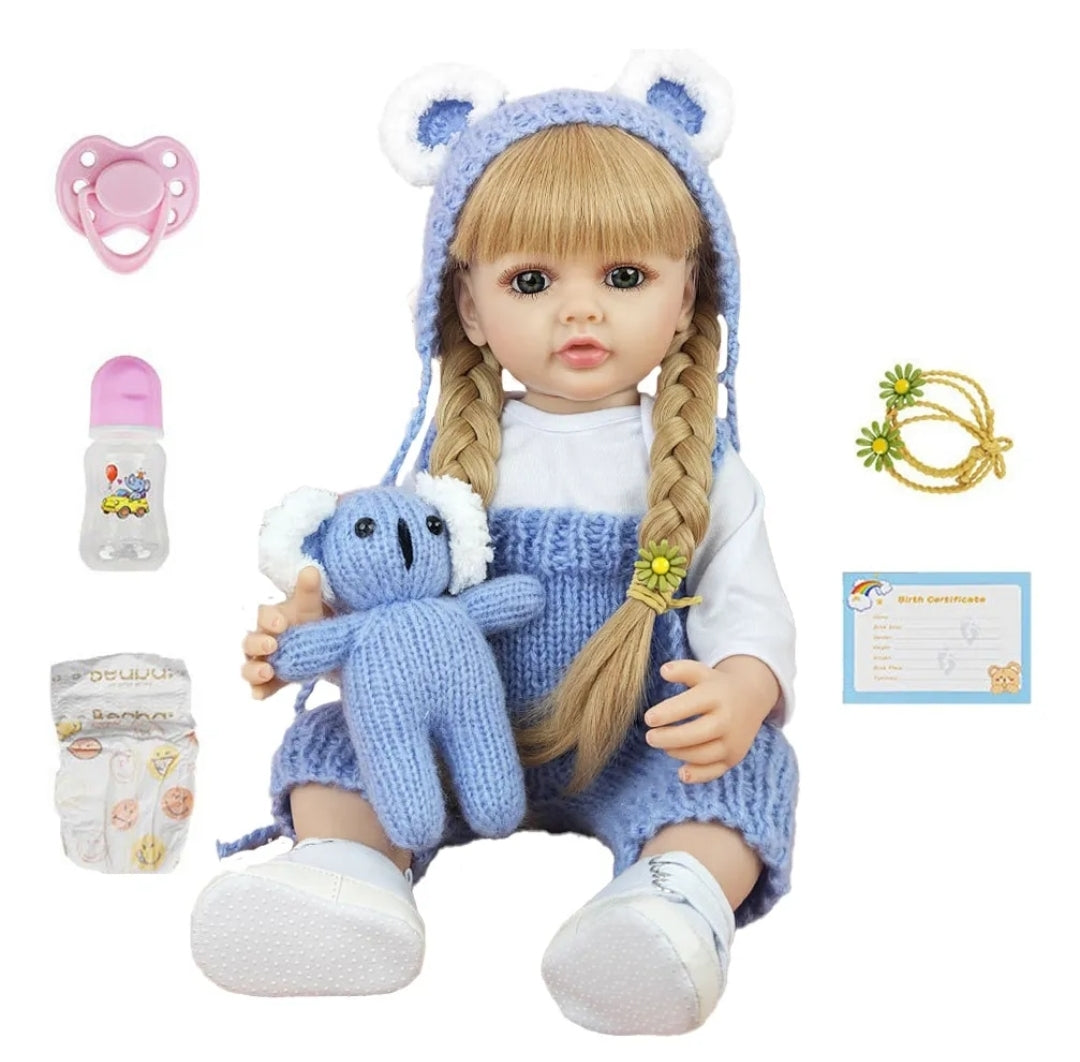 Muñeca bebé TIPO reborn realista 55cm