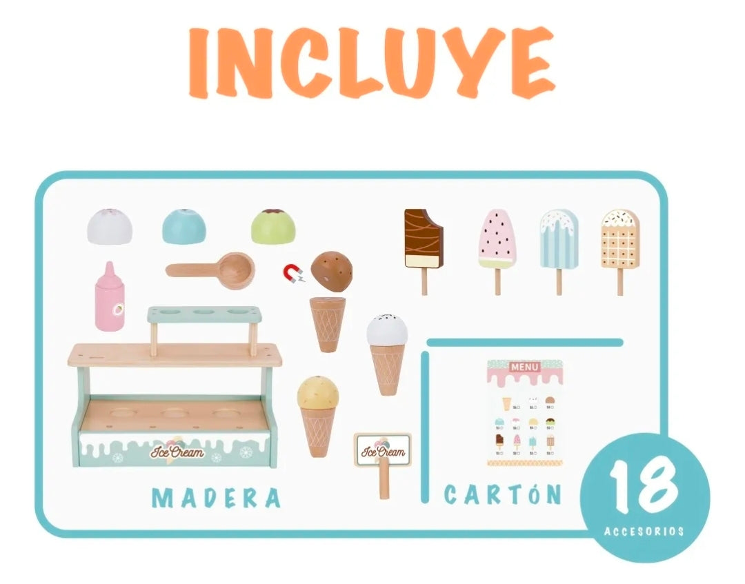 Kit juego de helados + juego de cafetería
