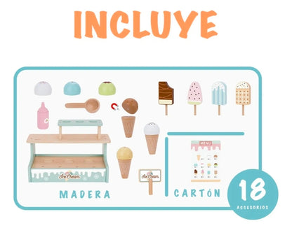 Kit juego de helados + juego de cafetería