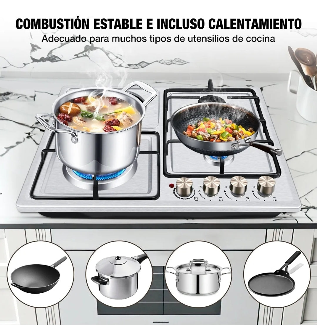 Parrilla de gas eléctrica cerámica  4 quemadores