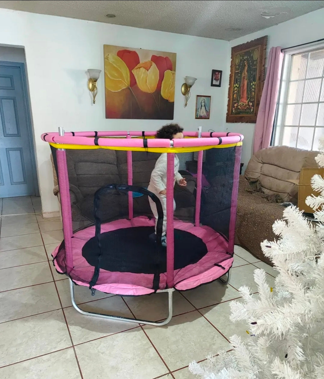 Trampolín infantil 140cm ROSA
