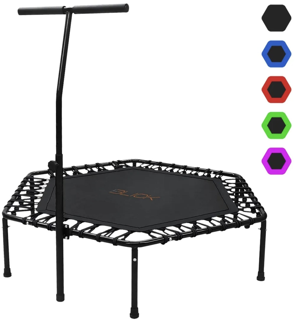 Trampolín Hexagonal Con Barra Soporta 100 Kg