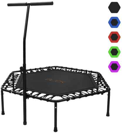Trampolín Hexagonal Con Barra Soporta 100 Kg