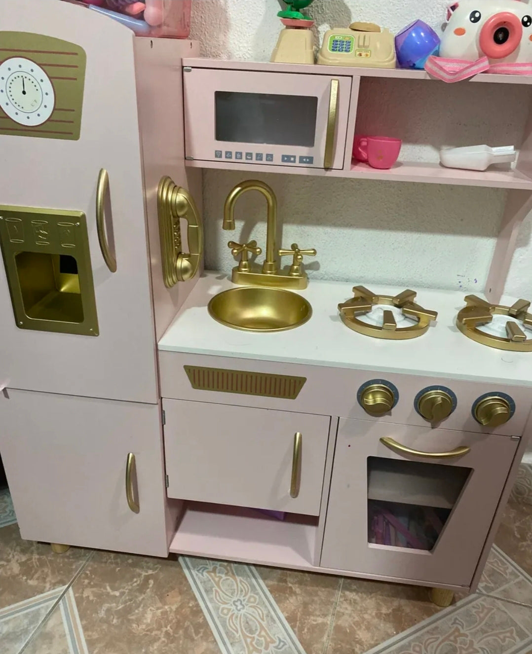 Cocinita Juguete Infantil Niñas Madera Moderna Accesorios