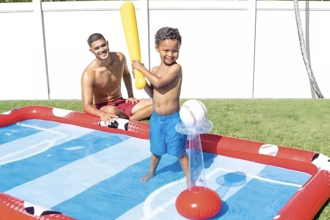 Alberca Inflable Para Niños Juegos Voli, Fut Y Béisbol