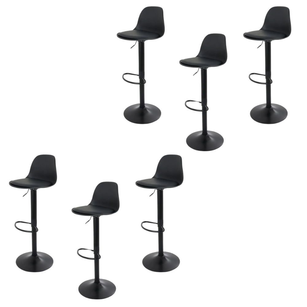 6 bancos modelo Tulip con asiento acolchado