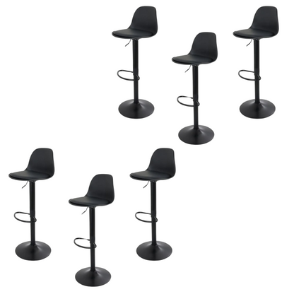6 bancos modelo Tulip con asiento acolchado