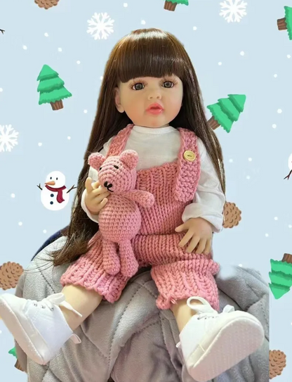 Bebé muñeca TIPO reborn silicona 55 cm