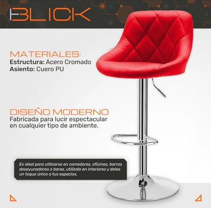 2 bancos para barra con respaldo