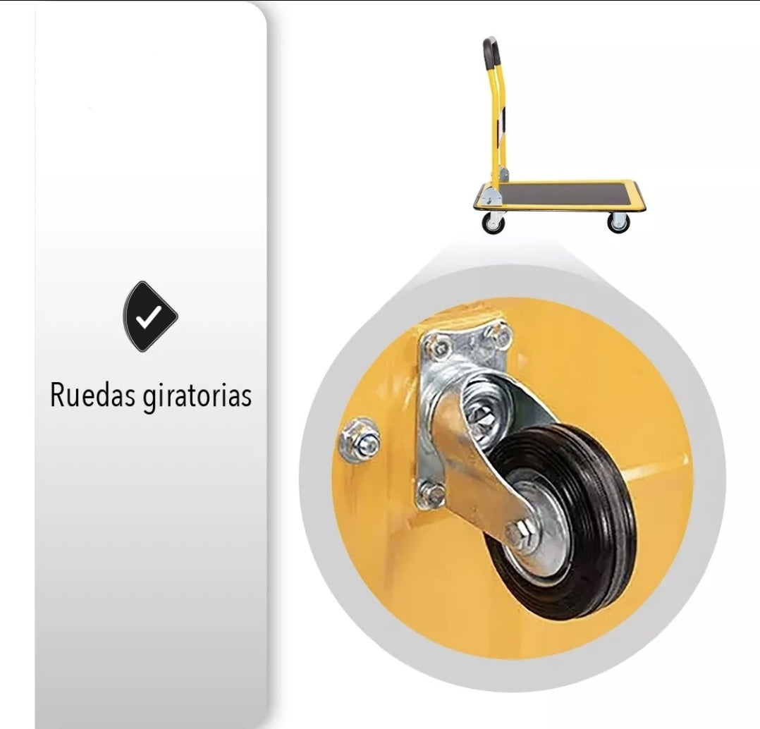 Carrito Plegable De Carga De Acero Hasta 150 Kg
