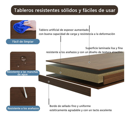 Escritorio De Oficina Minimalista con 2 Cajones 1.2m