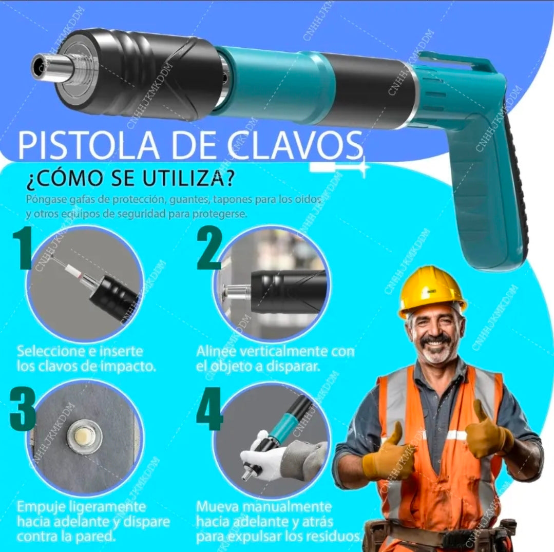 Pistola de clavos portátil