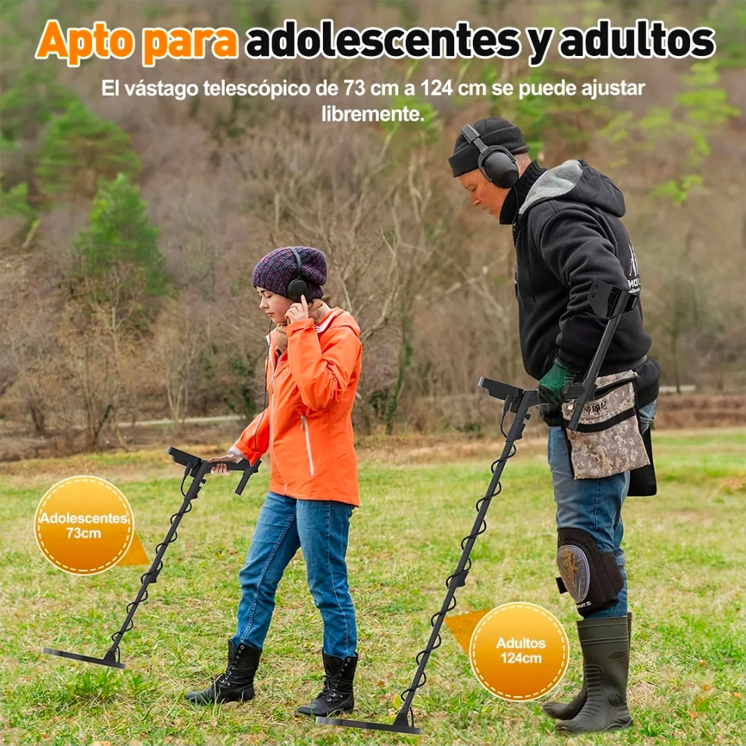 Detector de metales de alta precisión e impermeable multifrecuencia 5 Modo+LCD