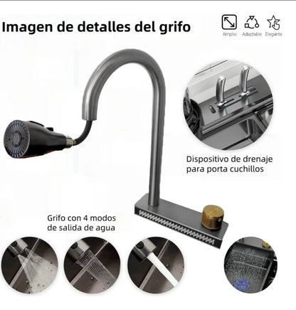 Tarja Fregadero De Cocina 304 Acero Inox 80*45cm+ Kit Cocina