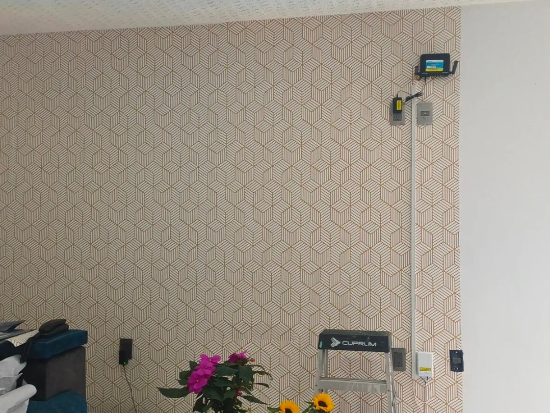 Papel tapiz para pared Oro Hexagonal Autoadhesivo